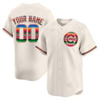 Custom Chicago Cubs Mexico Vapor Premier Limited Jersey ¨C Cream Jereymy