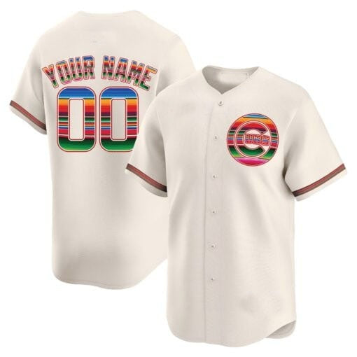 Custom Chicago Cubs Mexico Vapor Premier Limited Jersey ¨C Cream Jereymy
