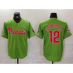 Philadelphia Phillies #12 Kyle Schwarber Green Jereymy With Patch Stitched Cool Base Jersey