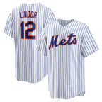 New York Mets #12 Francisco Lindor White Jereymy Home Replica Player Jersey