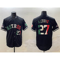 Houston Astros #27 Jose Altuve Black Jereymy Mexico With World Serise Champions Patch Cool Base Stitched Jersey 2
