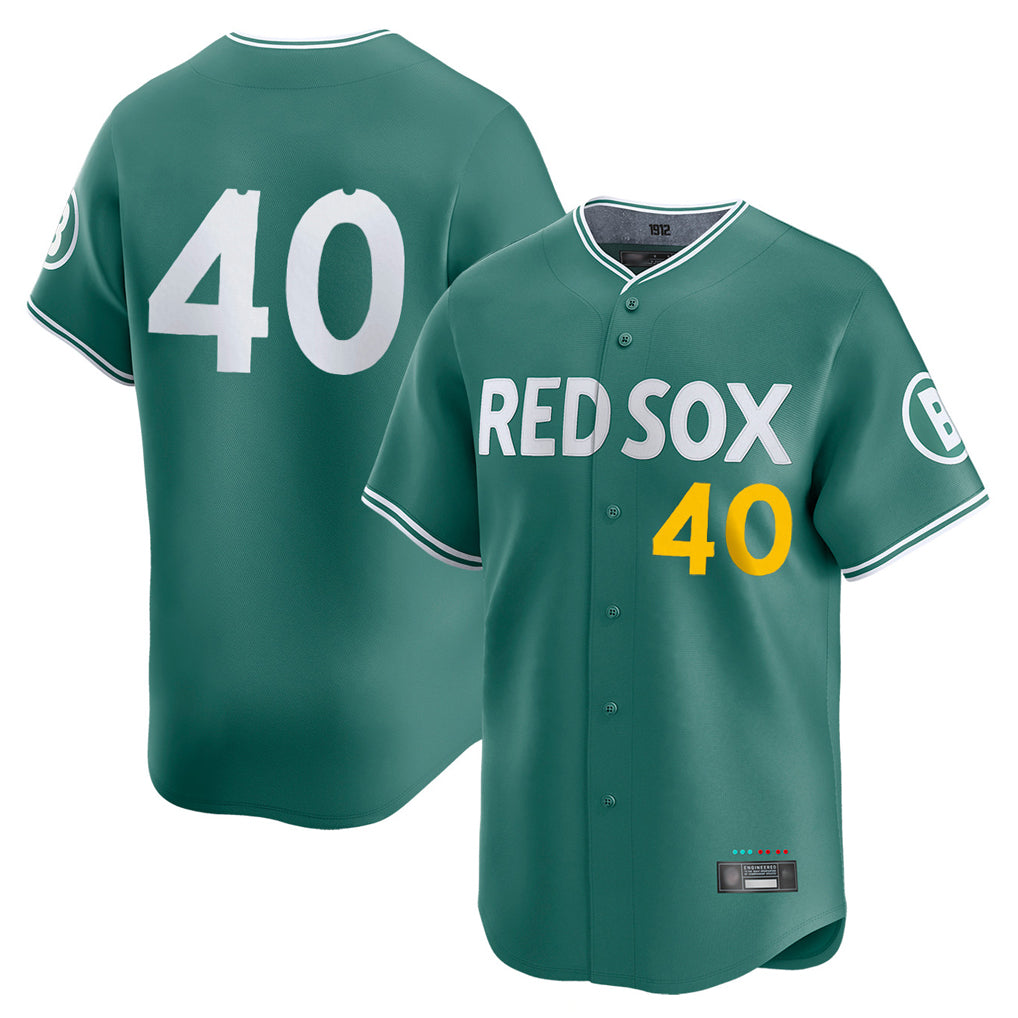 Boston Red Sox #40 Willson Contreras Player Green Jereymy City Connect Limited Home Game Stitched Jerseys1