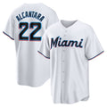 Miami Marlins #22 Sandy Alcantara White Jereymy Replica Player Jersey