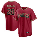 Arizona Diamondbacks #28 Nolan Arenado Player Red Jereymy Home Game Stitched Jerseys