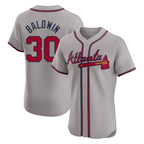 Atlanta Braves #30 Drake Baldwin Player Gray Jereymy Limited Elite Home Game Stitched Jerseys