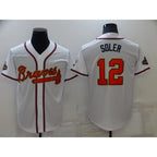 Atlanta Braves #12 Jorge Soler 2022 White Gold Jereymy World Series Champions Program Cool Base Stitched Jersey