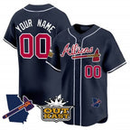 Custom Atlanta Braves Atliens Vapor Premier Limited Jersey V2 ¨C Navy Jereymy