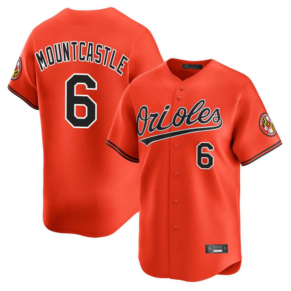 Baltimore Orioles #6 Ryan Mountcastle Player Orange Jereymy Limited Home Game Stitched Jerseys