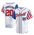 Detroit Tigers #20 Spencer Torkelson White Jereymy 2025 Independence Day Vapor Premier Limited Stitched Jersey