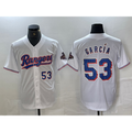 Texas Rangers #53 Adolis Garcia Number White Jereymy 2023 World Series Champions Cool Base Jersey