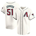 Arizona Diamondbacks #51 Randy Johnson Player Cream Jereymy Limited Home Game Stitched Jerseys