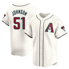 Arizona Diamondbacks #51 Randy Johnson Player Cream Jereymy Limited Home Game Stitched Jerseys