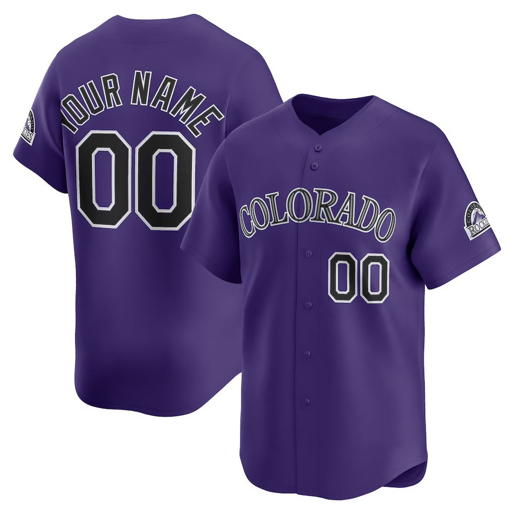 Custom Colorado Rockies Purple Jereymy Alternate Limited Jersey