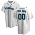 Custom Seattle Mariners White Jereymy Home Replica Jersey