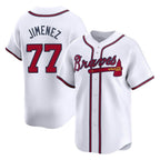Atlanta Braves #77 Joe Jimenez Player White Jereymy Limited Home Game Stitched Jerseys