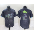Tampa Bay Rays #2 Yandy Diaz Charcoal Jereymy 2024 City Connect Limited Stitched Jersey