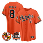 Baltimore Orioles #8 Cal Ripken Player Orange Jereymy 30th Anniversary of 2131 Home Game Stitched Jerseys