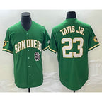 San Diego Padres #23 Fernando Tatis Jr Green Jereymy Cool Base Stitched Jersey 2