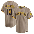 San Diego Padres #13 Manny Machado Khaki Jereymy Alternate Limited Player Jersey