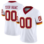 Custom W.Commanders Active Player White Jereymy 2025 F.U.S.E. Throwback Vapor Limited Stitched Jersey