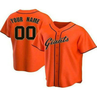 Custom San Francisco Giants Orange Jereymy Cool Base Jersey