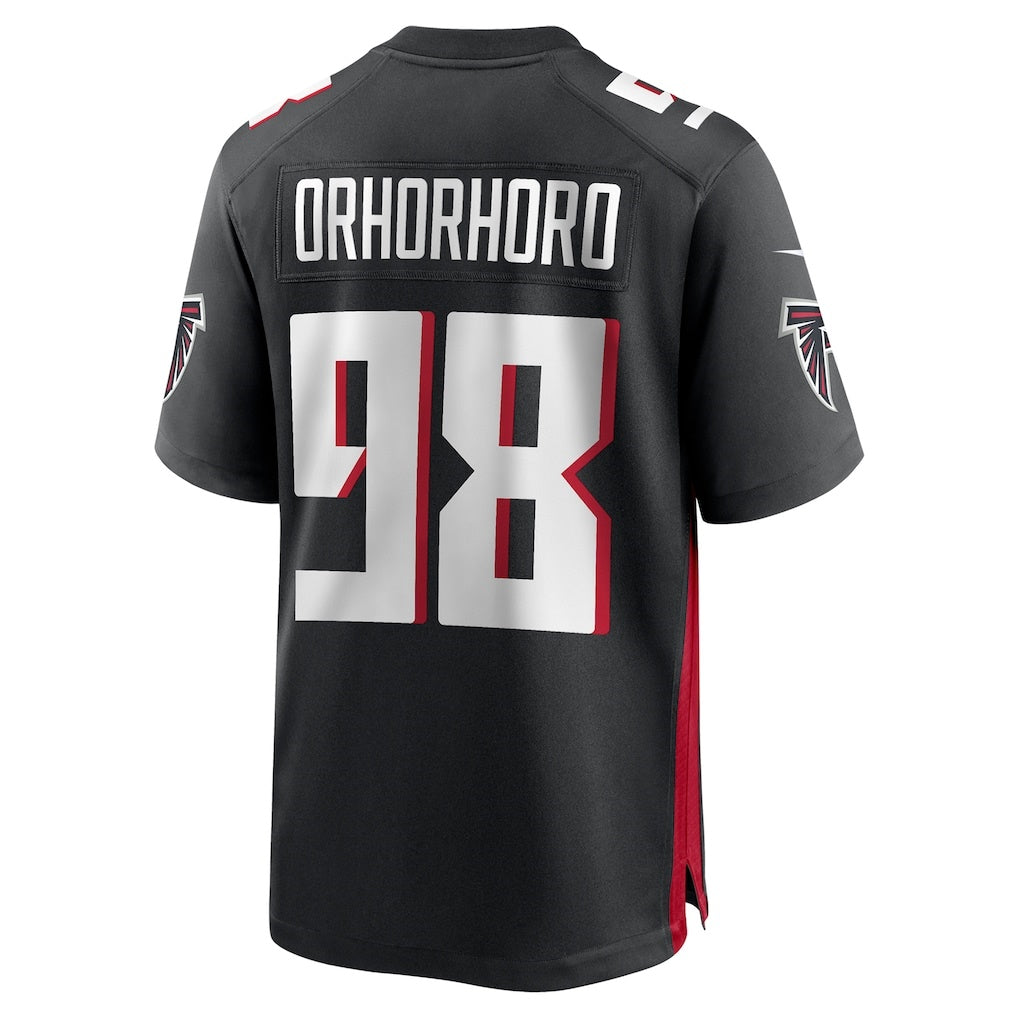 A.Falcons #98 Ruke Orhorhoro Black Jereymy Team Game Jersey