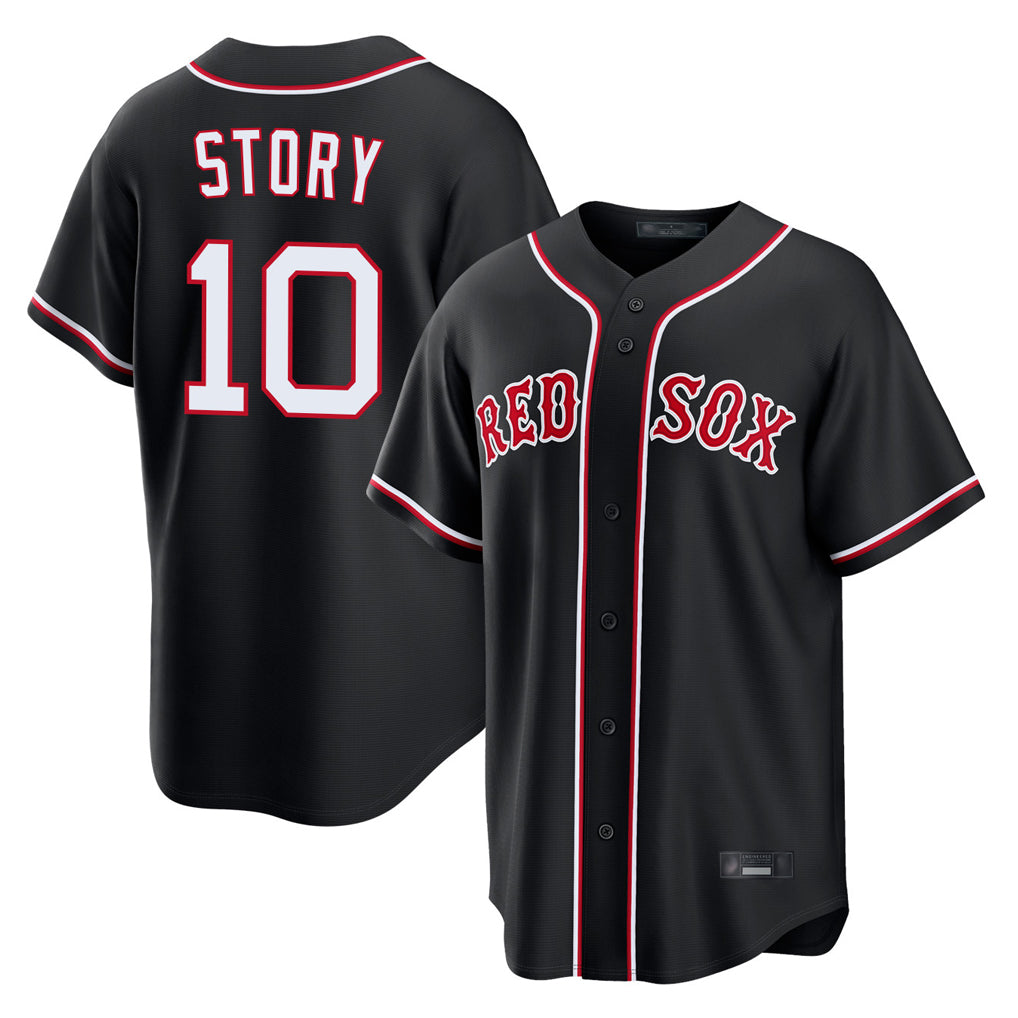 Boston Red Sox #10 Trevor Story Player Black Jereymy Out Home Game Stitched Jerseys