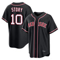 Boston Red Sox #10 Trevor Story Player Black Jereymy Out Home Game Stitched Jerseys