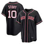 Boston Red Sox #10 Trevor Story Player Black Jereymy Out Home Game Stitched Jerseys