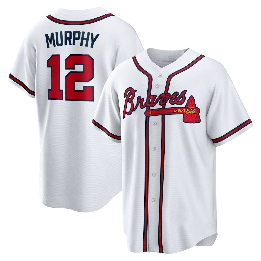 Atlanta Braves #12 Sean Murphy White Jereymy Replica Player Jersey