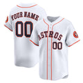 Custom Houston Astros White Jereymy Home Limited Jersey