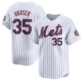 New York Mets #35 Adrian Houser White Jereymy 2024 Home Limited Stitched Jersey