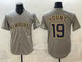 Milwaukee Brewers #19 Robin Yount Grey Jereymy Home Limited Stitched Jersey