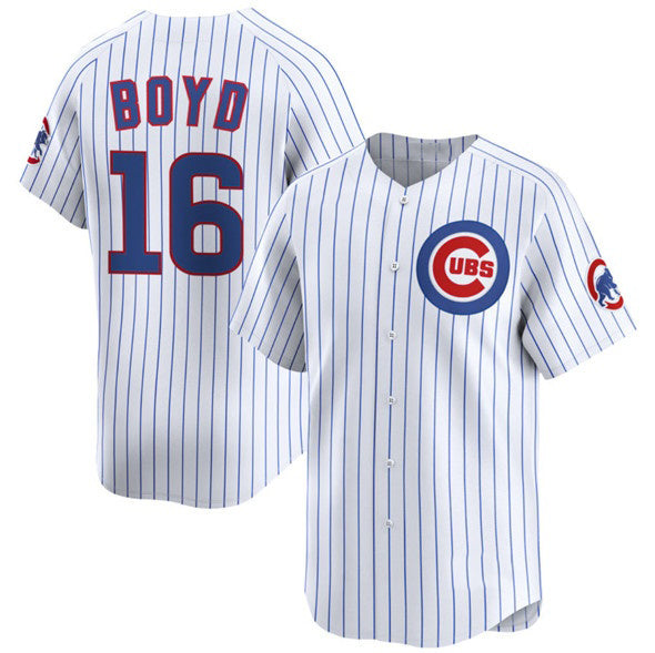 Chicago Cubs #16 Matthew Boyd White Jereymy Home Limited Stitched Jersey