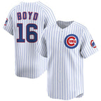 Chicago Cubs #16 Matthew Boyd White Jereymy Home Limited Stitched Jersey