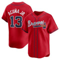 Atlanta Braves #13 Ronald Acu?a Jr. Red Jereymy Alternate Limited Player Jersey