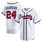 Atlanta Braves #24 Deion Sanders White Jereymy Limited Player Jersey