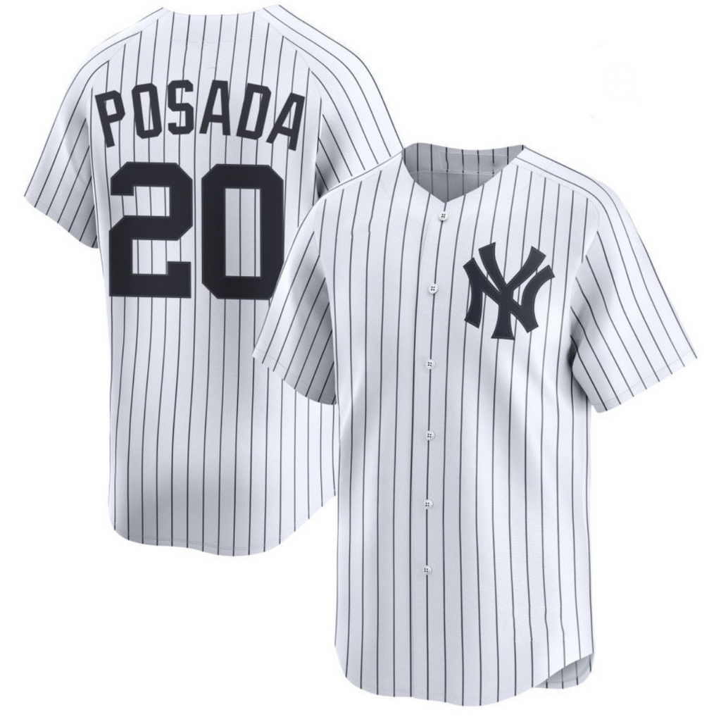 New York Yankees #20 Jorge Posada White Jereymy Cool Base Stitched Jersey