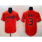 Houston Astros #3 Jeremy Pena Orange Jereymy 2025 City Connect With Texas Patch Limited Stitched Jersey