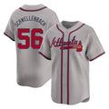 Atlanta Braves #56 Spencer Schwellenbach Player Gray Jereymy Limited Home Game Stitched Jerseys