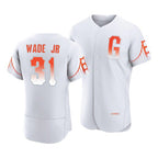 San Francisco Giants #31 LaMonte Wade Jr White Jereymy 2021 City Connect Flex Base Jersey
