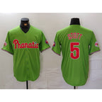 Philadelphia Phillies #5 Bryson Stott Green Jereymy With Patch Stitched Cool Base Jersey