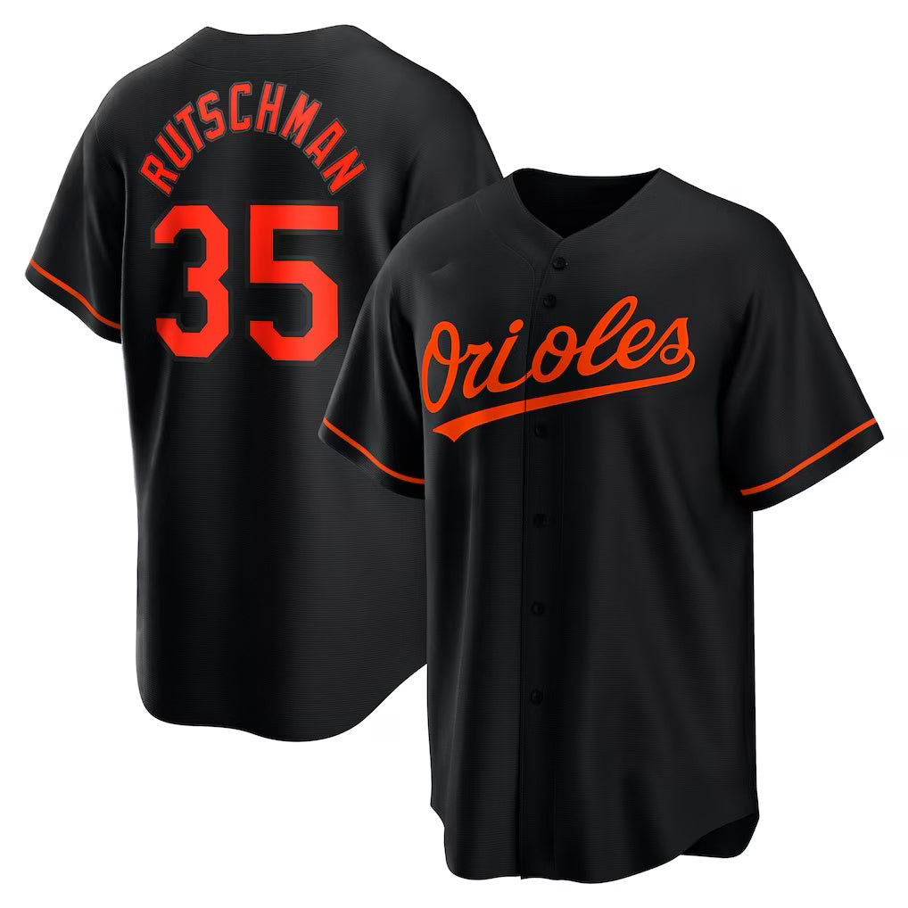 Baltimore Orioles #35 Adley Rutschman Black Jereymy Alternate Replica Player Jersey