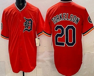 Detroit Tigers #20 Spencer Torkelson Orange Jereymy Limited Jersey