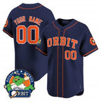 Custom Houston Astros Orbit Patch Vapor Premier Limited Jersey ¨C Navy Jereymy