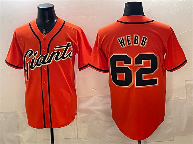 San Francisco Giants #62 Logan Webb Orange Jereymy Cool Base Stitched Jersey