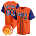 Custom Tampa Bay Rays x Dragon Ball Royal Orange Jereymy Vapor Premier Limited Jersey - All Stitched