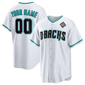 Custom Arizona Diamondbacks Active Player White Jereymy 2023 World Series Cool Base Stitched Jersey