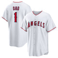 Los Angeles Angels #1 Dad White Jereymy Home Replica Jersey