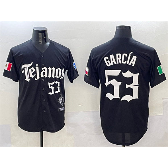 Texas Rangers #53 Adolis Garc¨ªa Black Jereymy Mexico 2025 Vapor Premier Limited Stitched Jersey